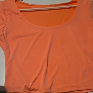 Express Vibrant Orange Crop Top